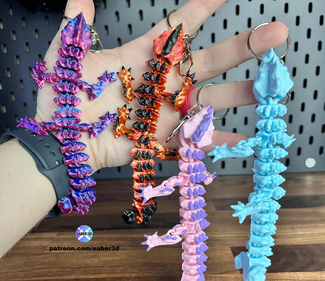 Baby Dino Dragon Keychain