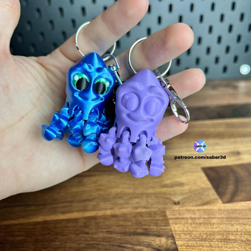 Baby Octopus Keychain