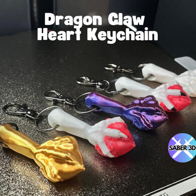 Dragon Claw Heart Keychain Dragon Claw Heart Keychain